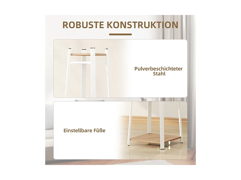 Garderobe mit 8 Haken, 4 Etagen, Stahlgarderobe für Kleidung und Hüte