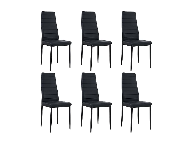 Lot de 6 Chaises de Salle à Manger en PVC Chaise de Cuisine Moderne Chaises