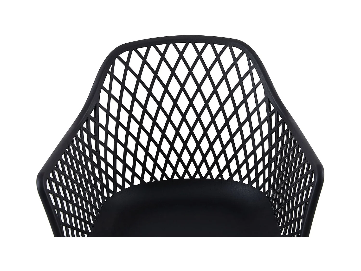 Set di 6 Sedie Poltrona in Plastica Nera Stile Scandinavo - Sala da Pranzo/Cucina - Design Scandinavo