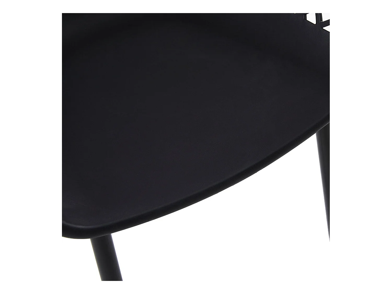 Set di 6 Sedie Poltrona in Plastica Nera Stile Scandinavo - Sala da Pranzo/Cucina - Design Scandinavo