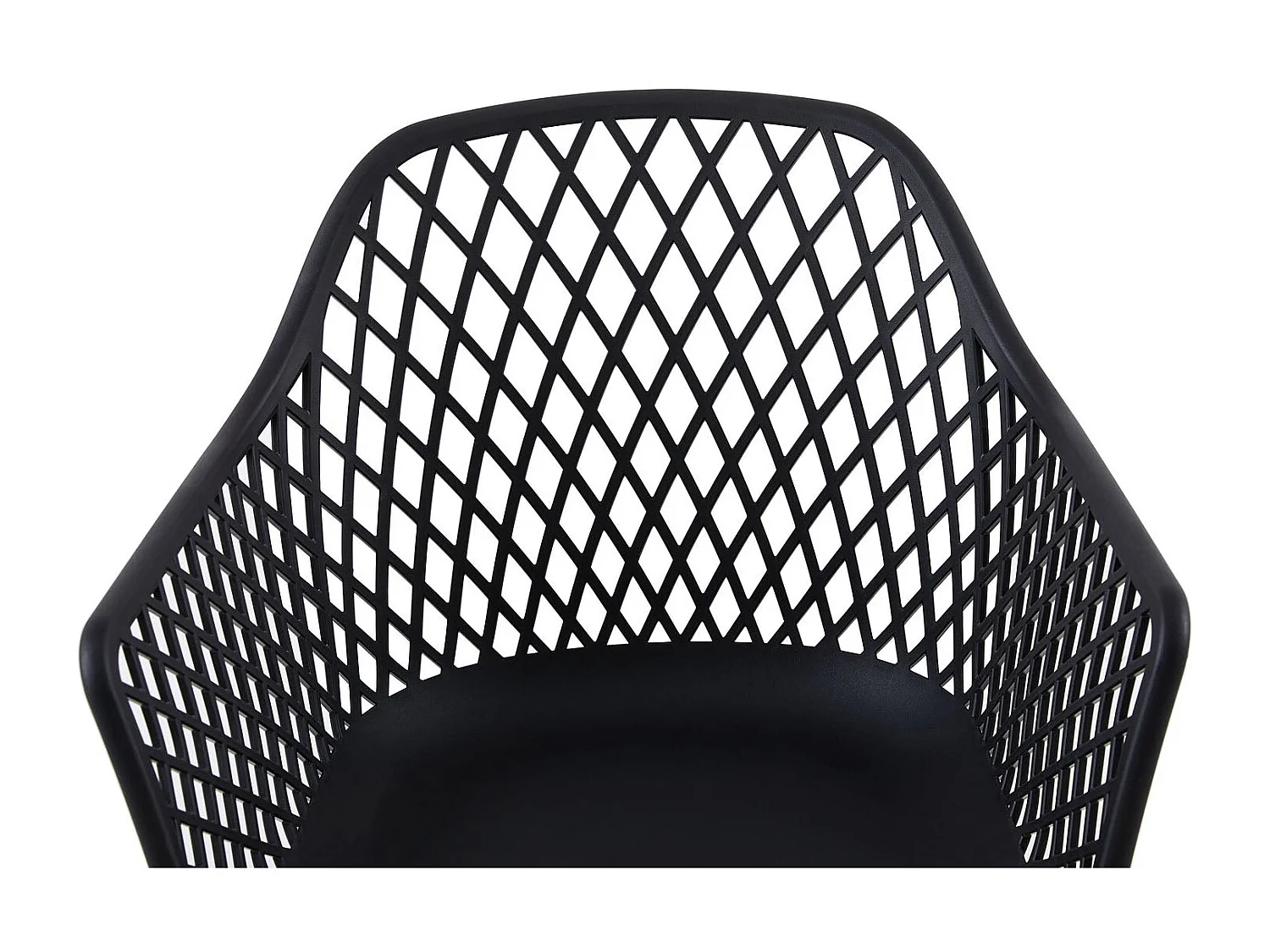 Lot de 6 Fauteuil Chaises Noir Plastique Scandinave Chaise de Salle à manger