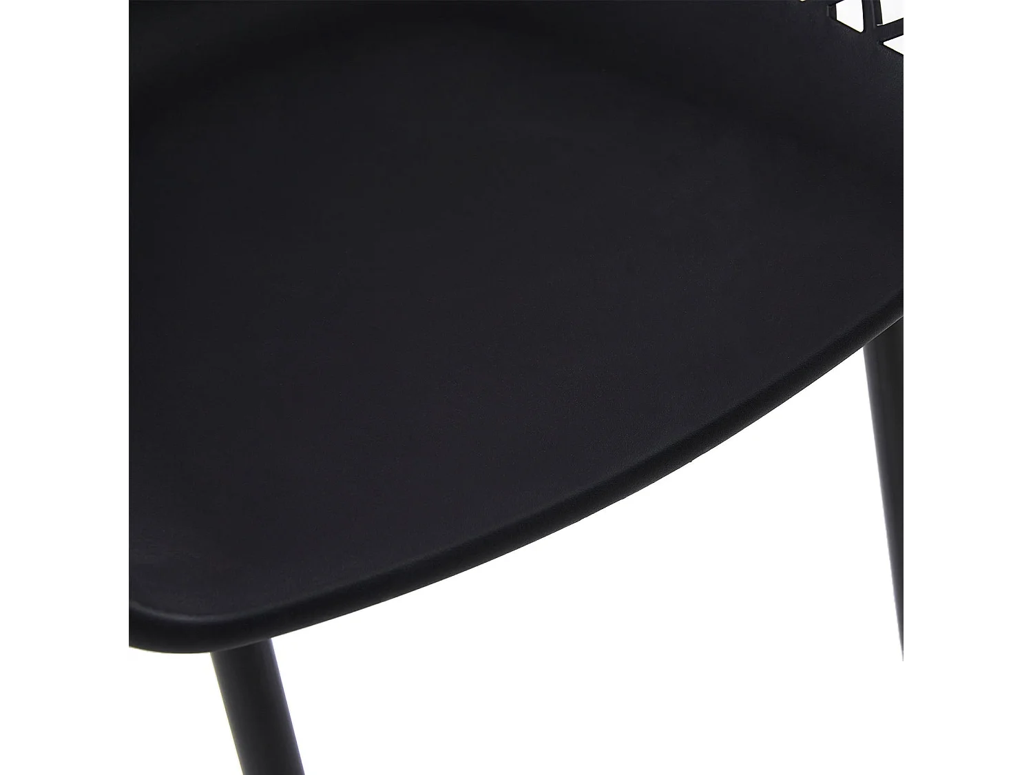 Lot de 6 Fauteuil Chaises Noir Plastique Scandinave Chaise de Salle à manger