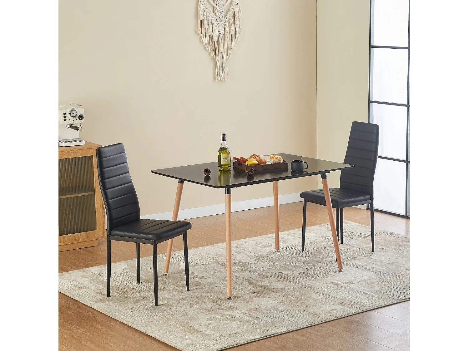 Lot de 2 Chaises Modernes en PVC pour Salle à Manger ou Cuisine