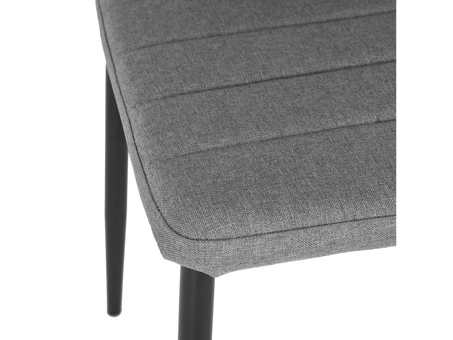 Lot de 4 Chaises Design Gris Tissu Scandinave Chaise de Salle à manger