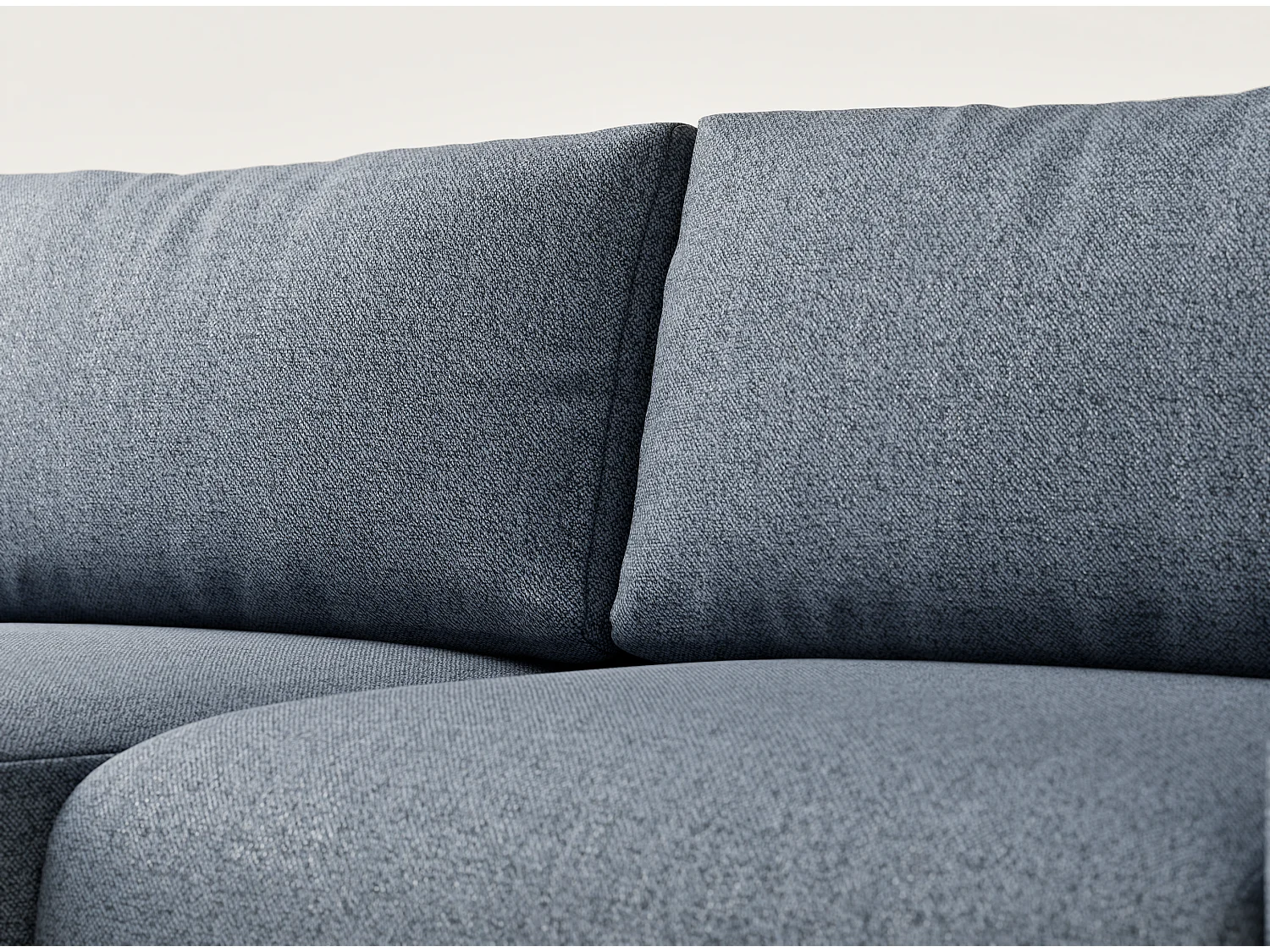 Ecksofa mit Schlaffunktion Numba aus Webstoff - Drei-Personen - brau grau