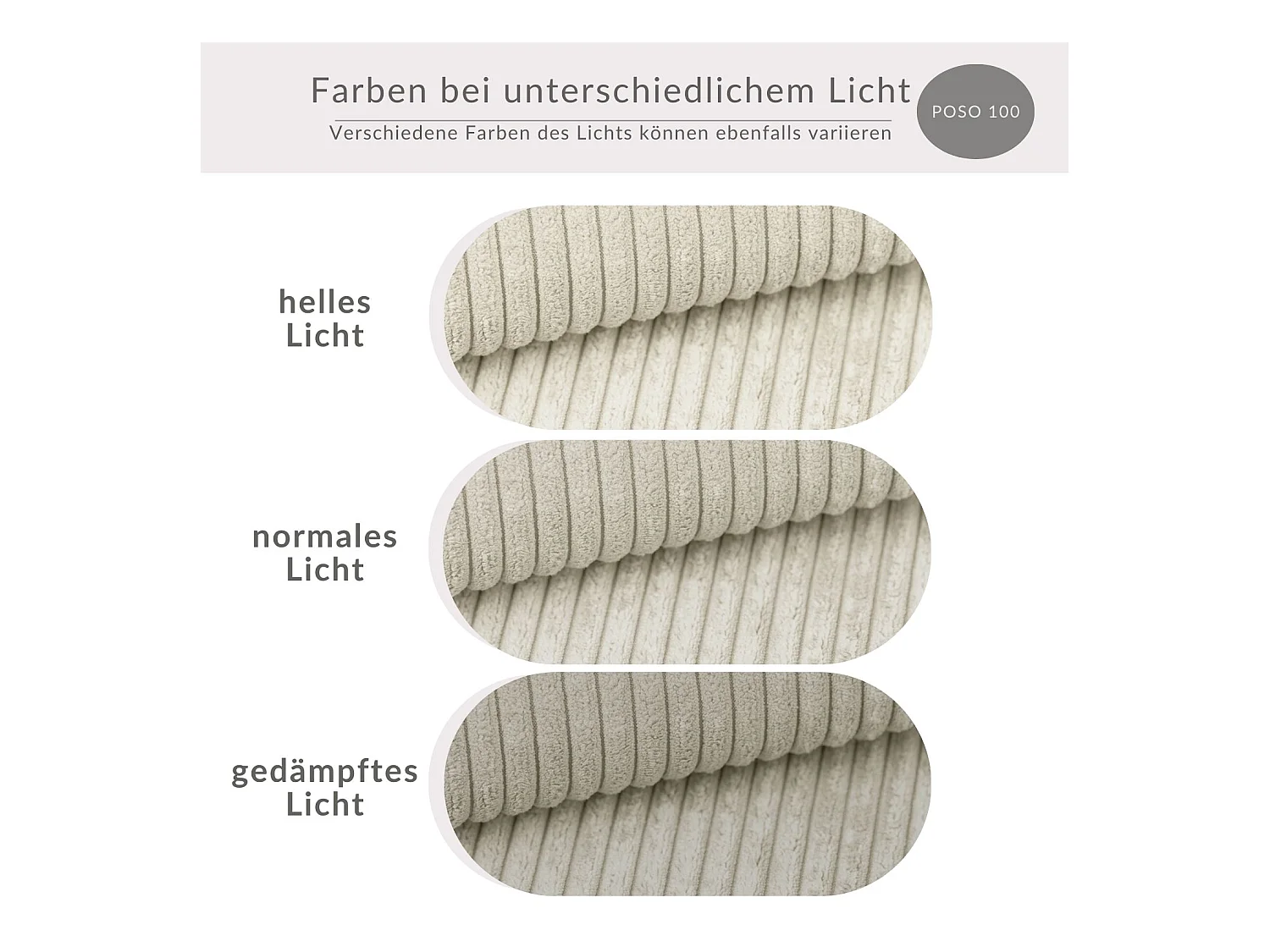 Canapé d'angle convertible Concord im tissu de velours - 5 places - creme