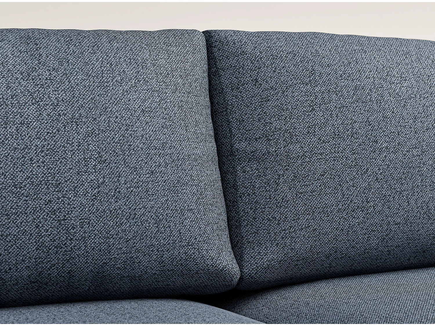 Canapé panoramique convertible Numba im tissu tresse - 6 places - bleu gris