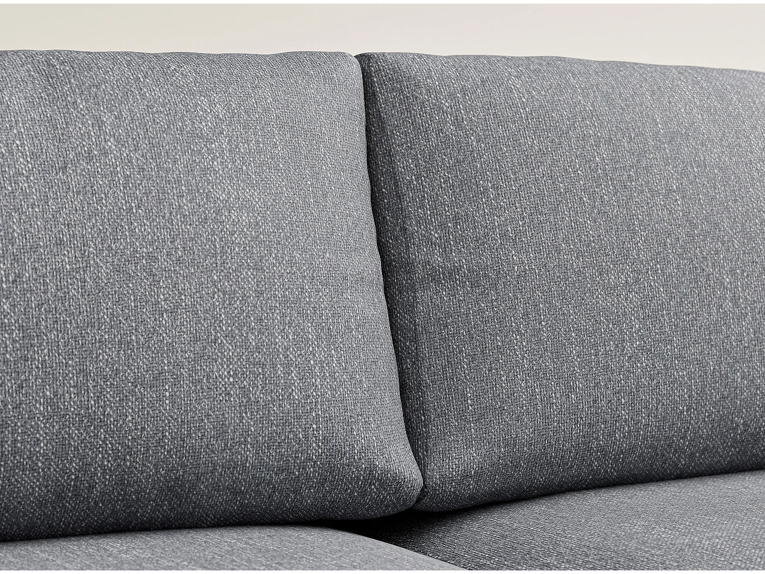 Canapé panoramique convertible Numba im tissu tresse - 6 places - gris