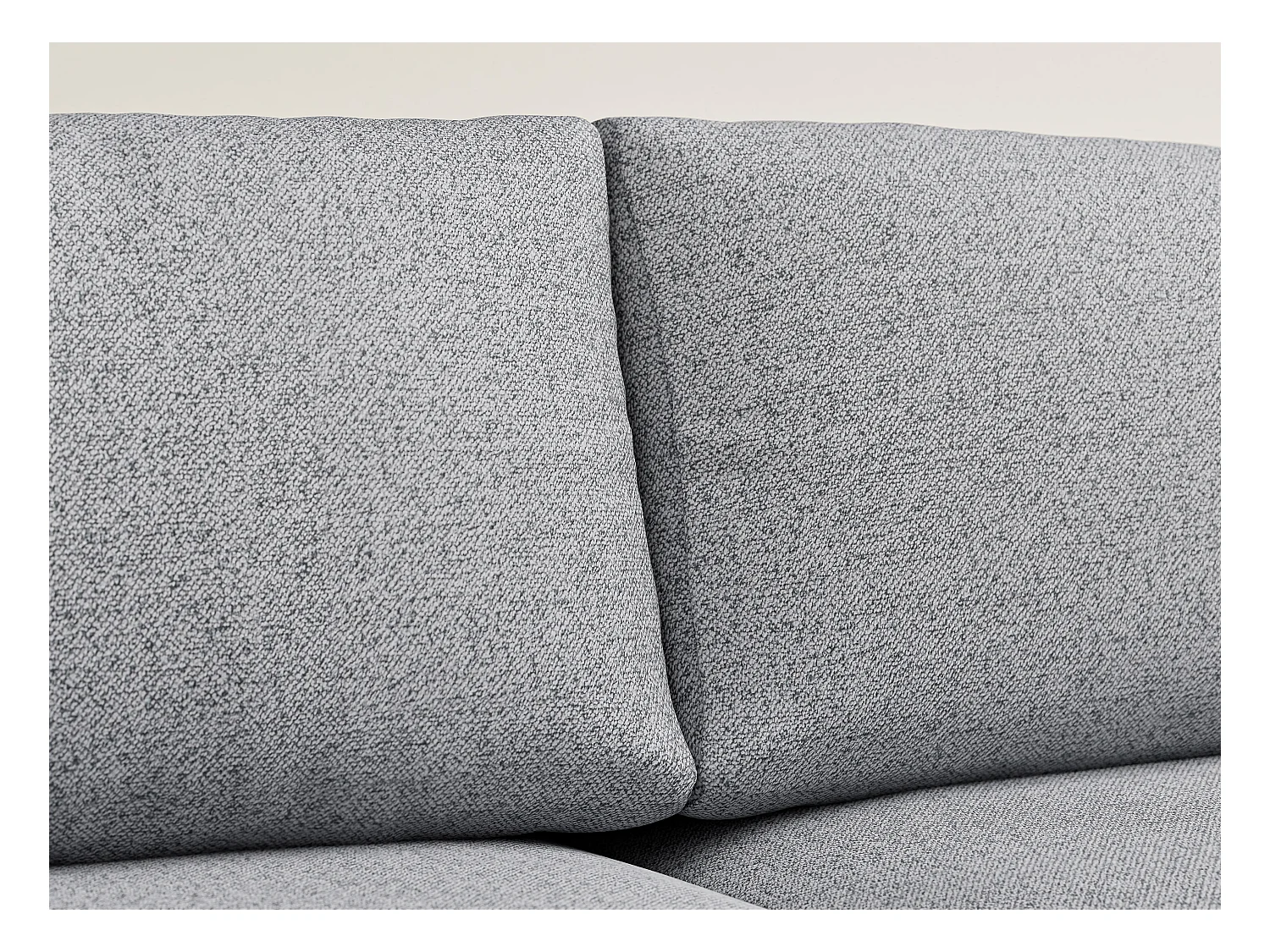 Panoramasofa mit Schlaffunktion Numba aus Webstoff - Sechs-Personen - hellgrau