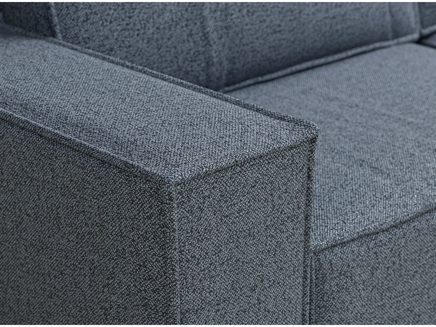 Ecksofa mit Schlaffunktion Zaya aus Webstoff - Drei-Personen - brau grau