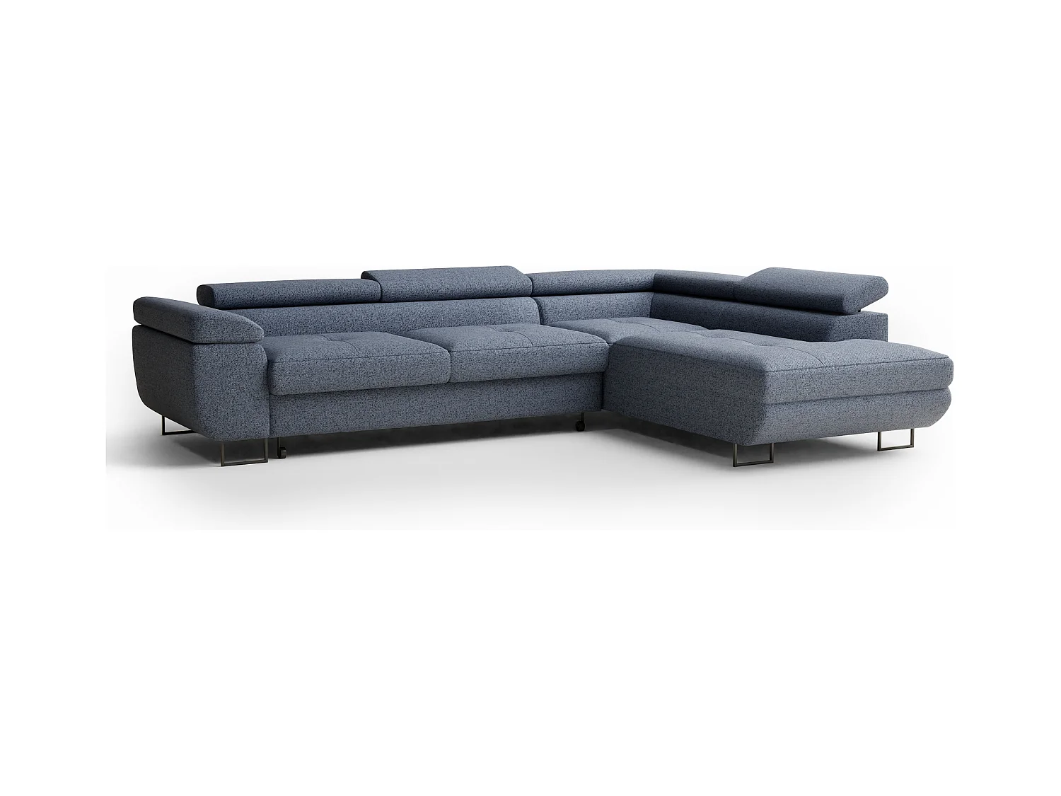 Ecksofa mit Schlaffunktion Concord aus Webstoff - Vier-Personen - brau grau