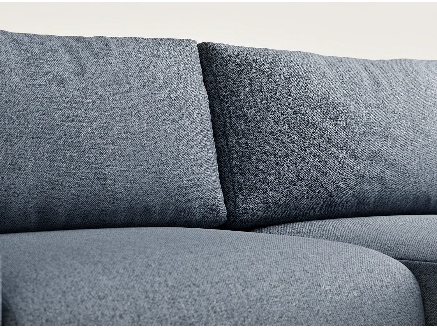 Ecksofa mit Schlaffunktion Numba aus Webstoff - Drei-Personen - brau grau