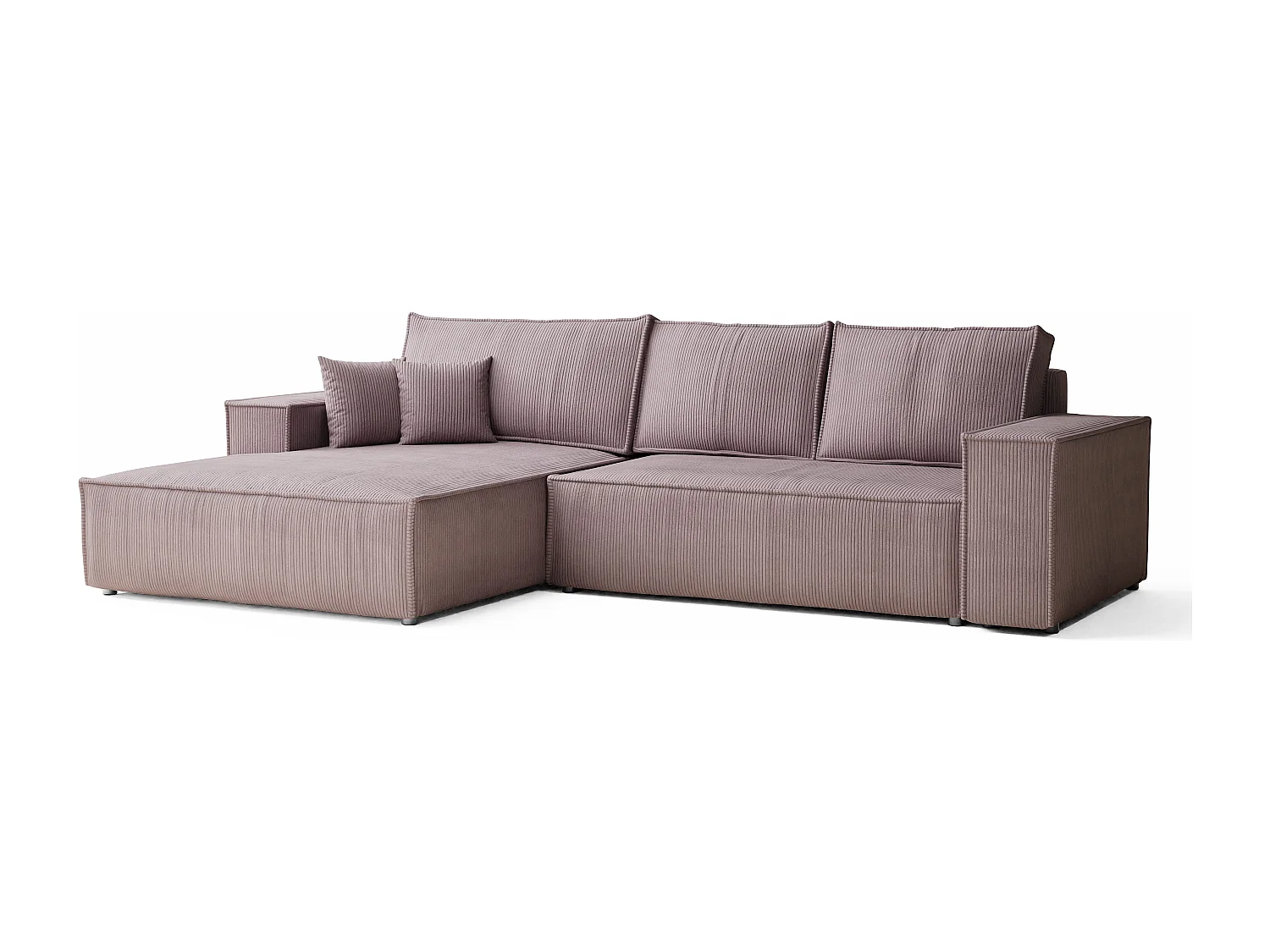 Canapé d'angle convertible Maze im tissu tresse - 5 places - violet