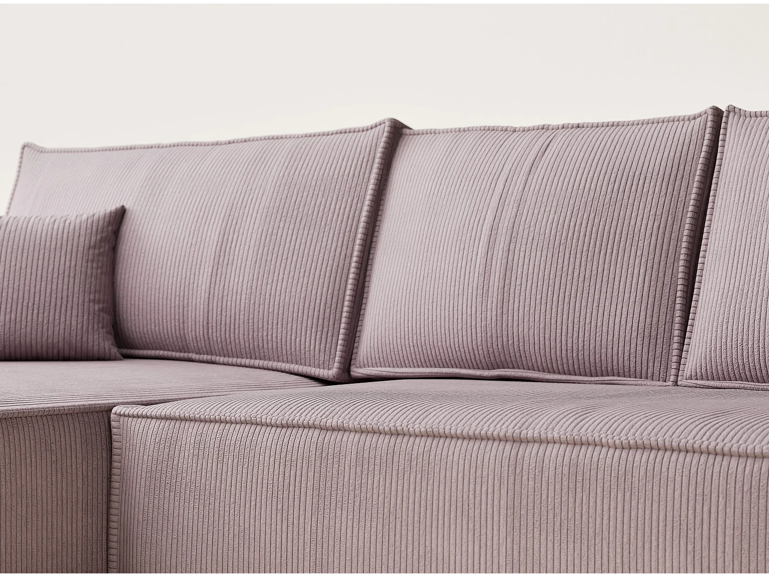 Canapé d'angle convertible Maze im tissu tresse - 5 places - violet