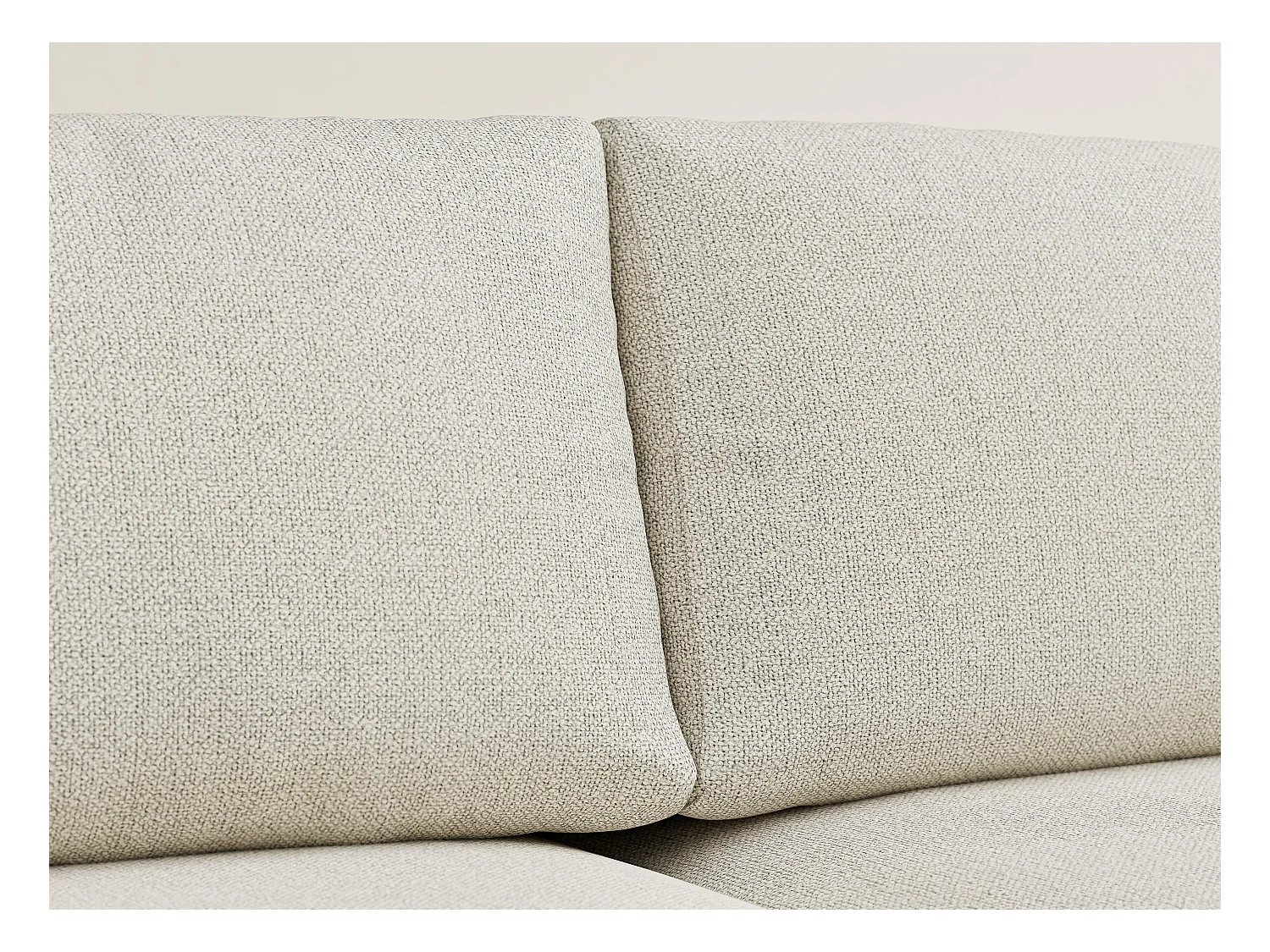 Canapé panoramique convertible Numba im tissu tresse - 6 places - creme