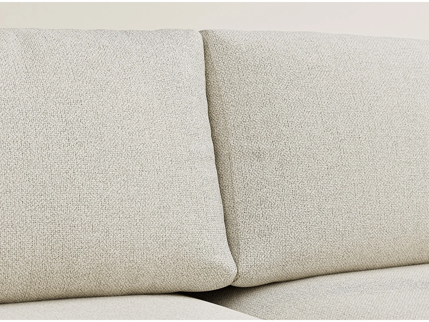 Canapé panoramique convertible Numba im tissu tresse - 6 places - creme