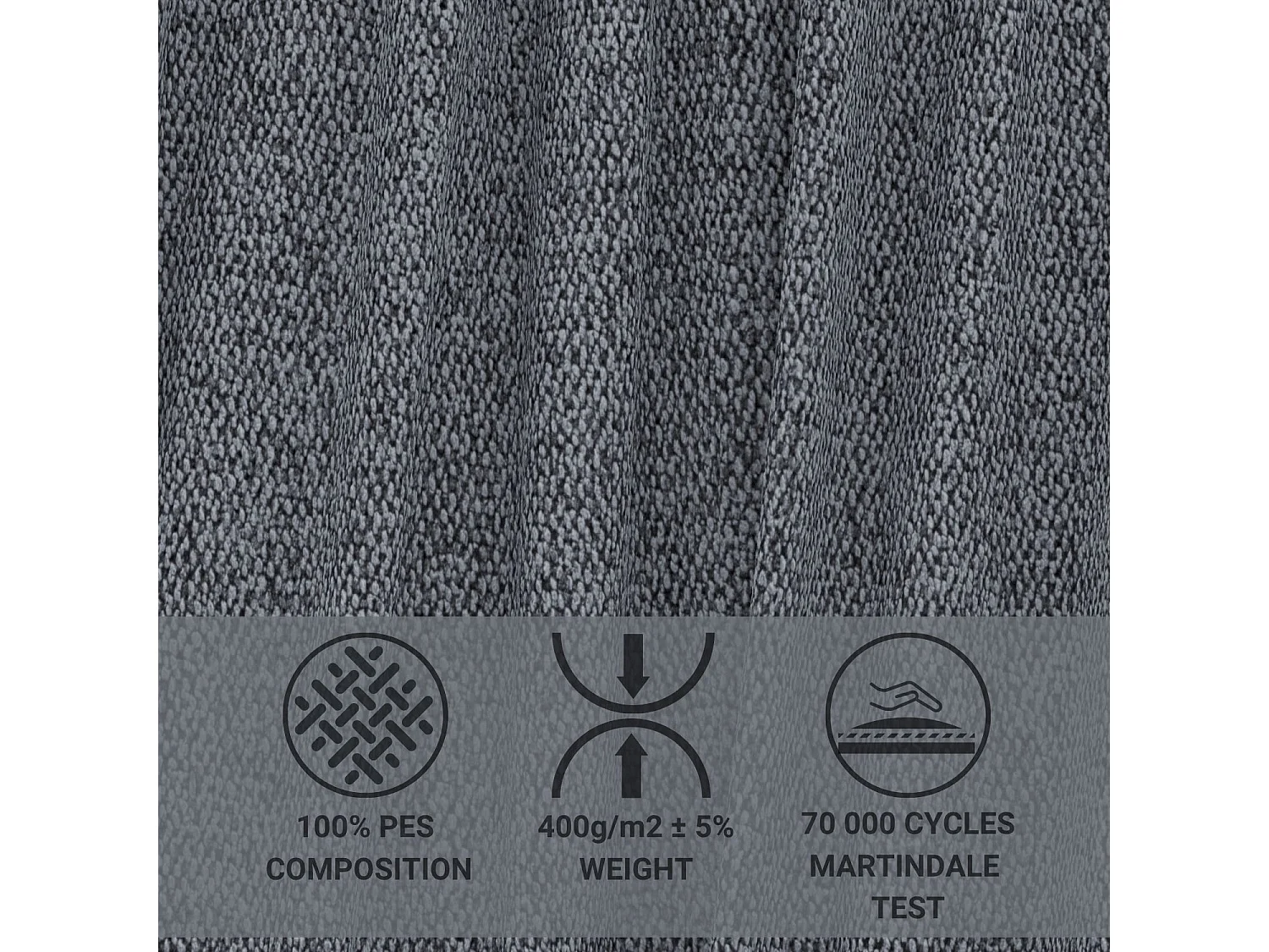 Canapé d'angle convertible Maze im tissu tresse - 5 places - bleu gris