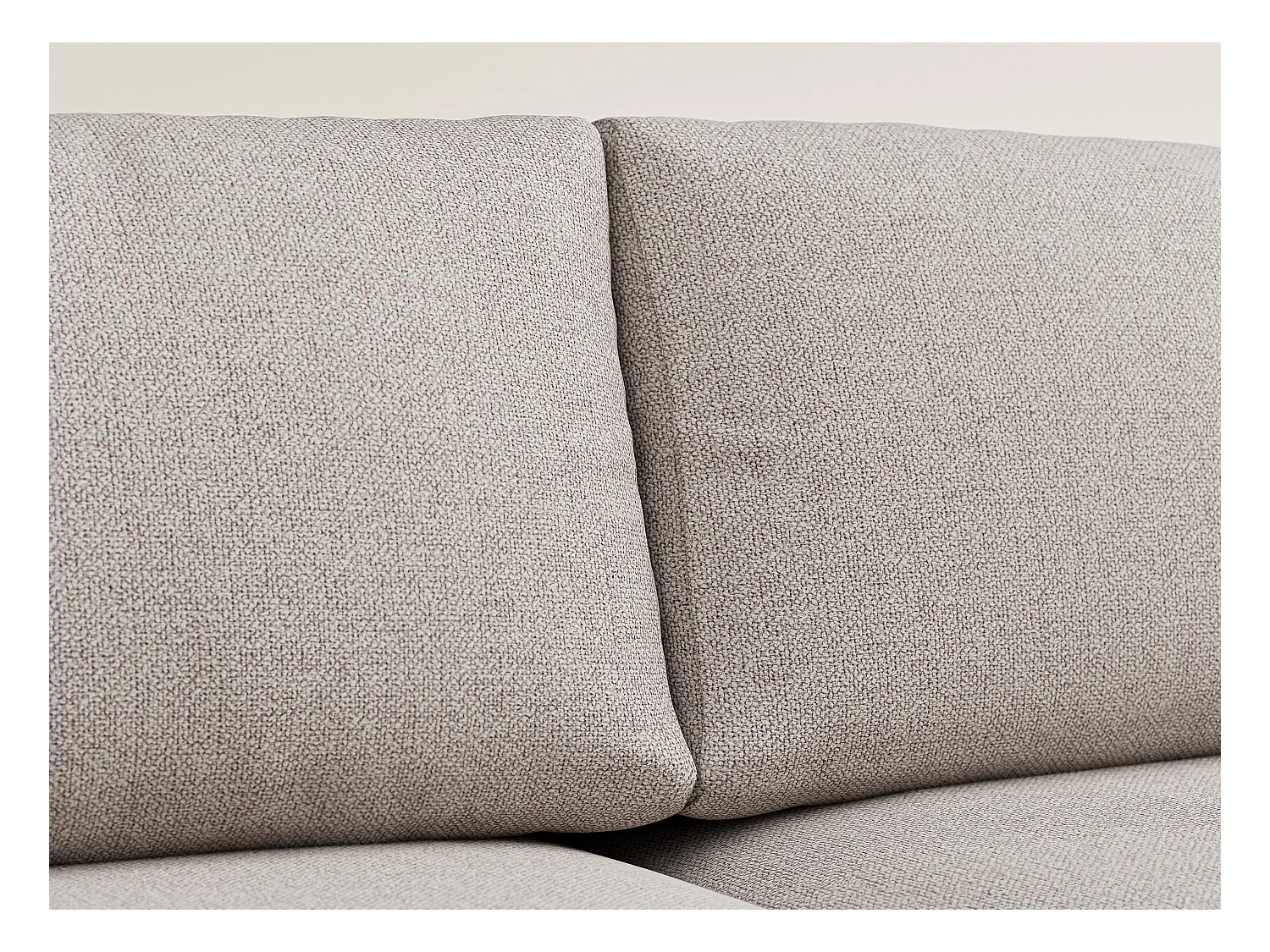 Canapé panoramique convertible Numba im tissu tresse - 6 places - beige clair