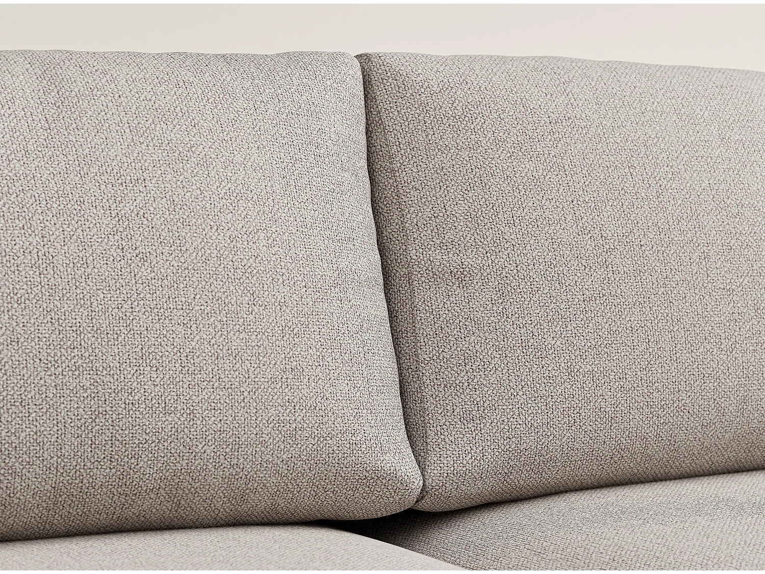 Sofa panoramiczna z funkcją spania Numba w tkaninie plecionej - sześcioosobowa - jasnobeżowy