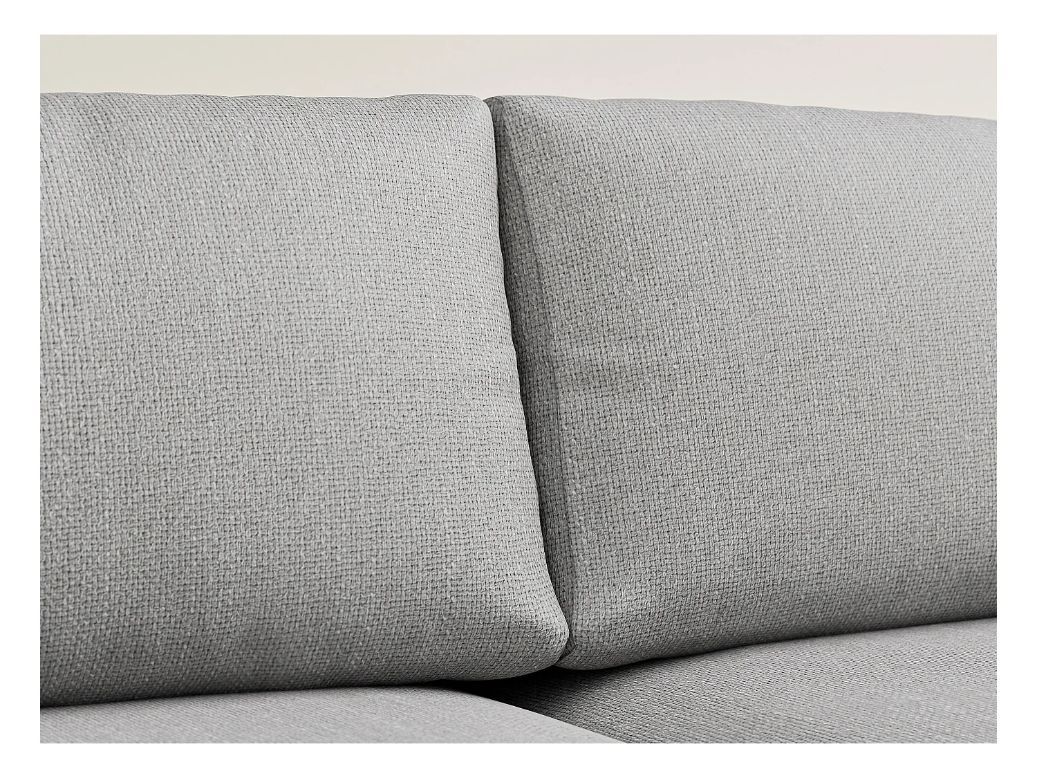 Panoramasofa mit Schlaffunktion Numba aus Webstoff - Sechs-Personen - hellgrau