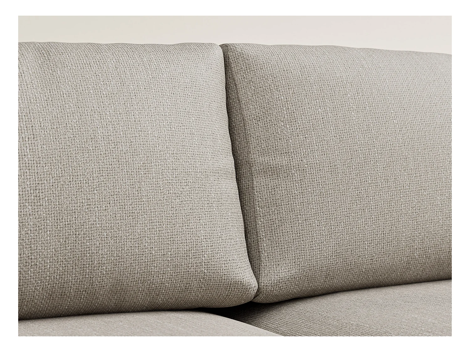 Panoramasofa mit Schlaffunktion Numba aus Webstoff - Sechs-Personen - beige