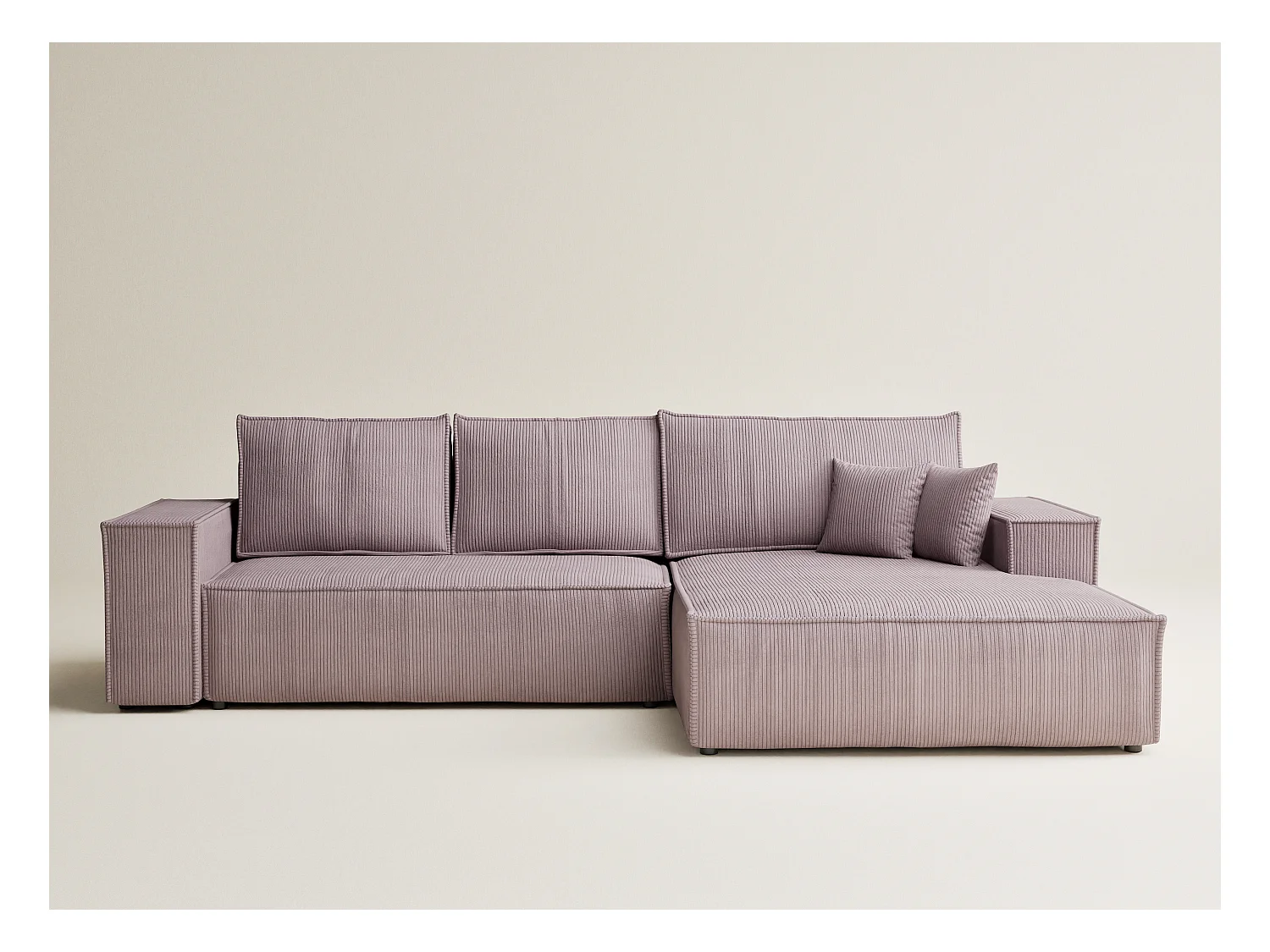 Canapé d'angle convertible Maze im tissu tresse - 5 places - violet