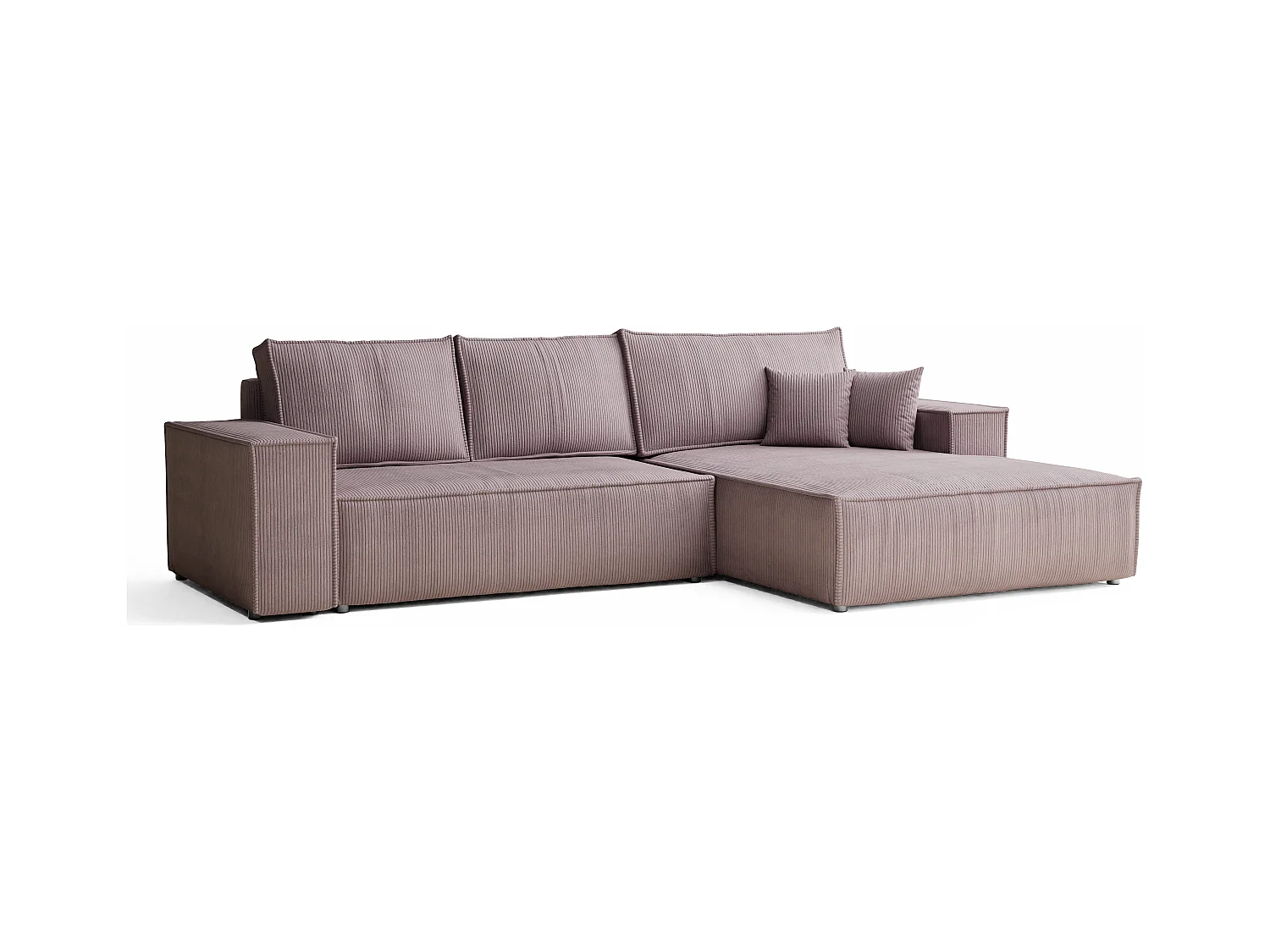 Canapé d'angle convertible Maze im tissu tresse - 5 places - violet