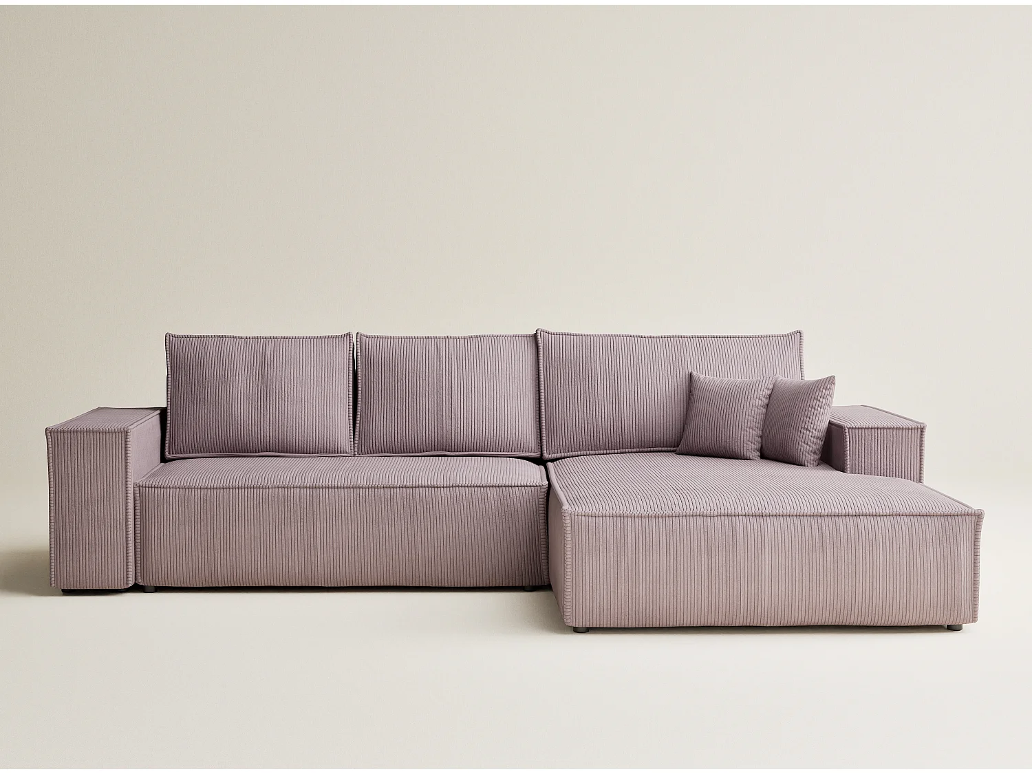 Canapé d'angle convertible Maze im tissu tresse - 5 places - violet