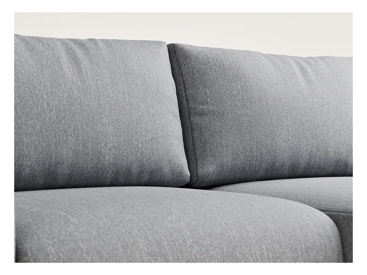 Ecksofa mit Schlaffunktion Numba aus Webstoff - Drei-Personen - grau