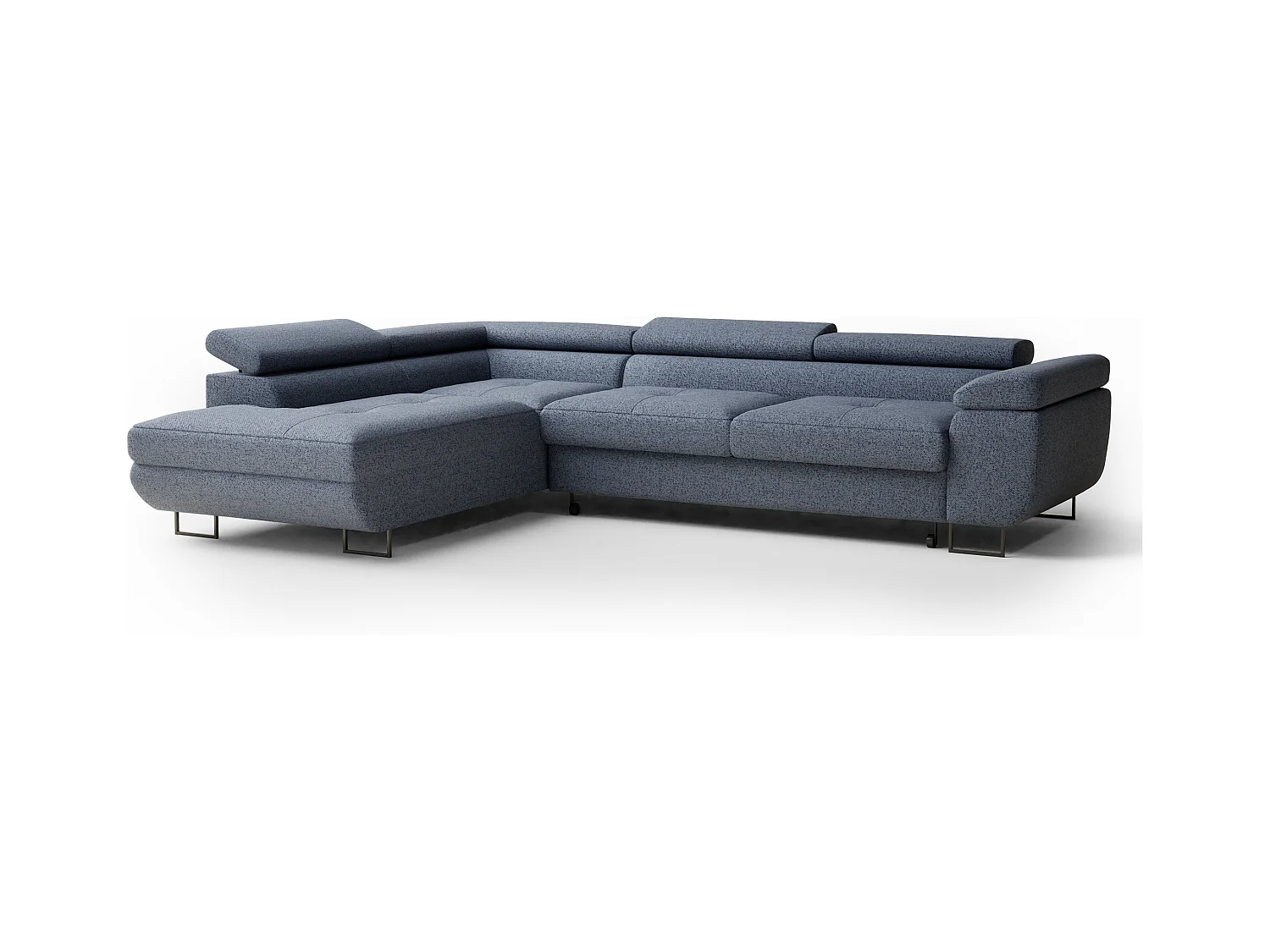 Ecksofa mit Schlaffunktion Concord aus Webstoff - Vier-Personen - brau grau