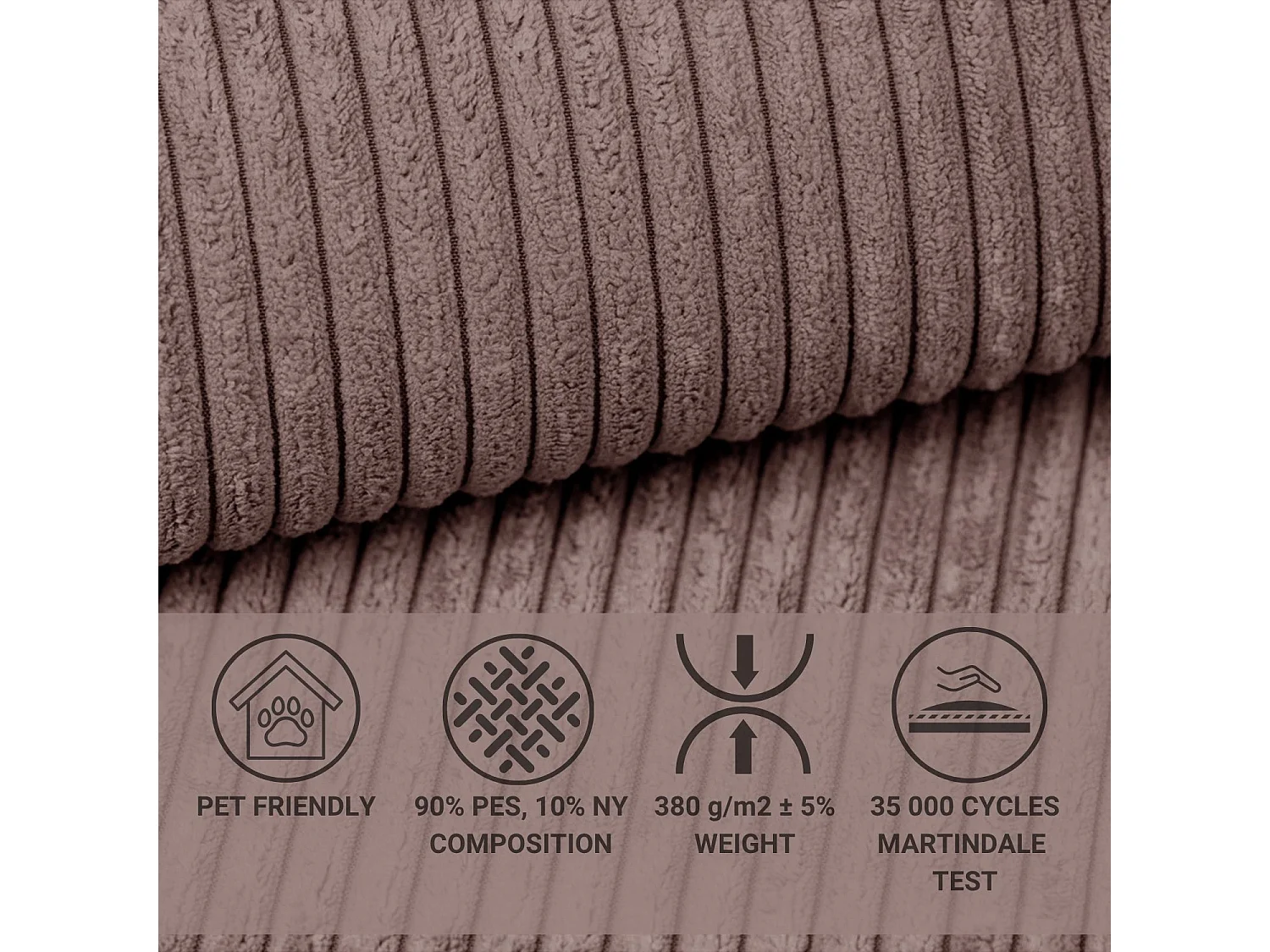 Canapé d'angle convertible Concord im tissu de velours - 5 places - violet