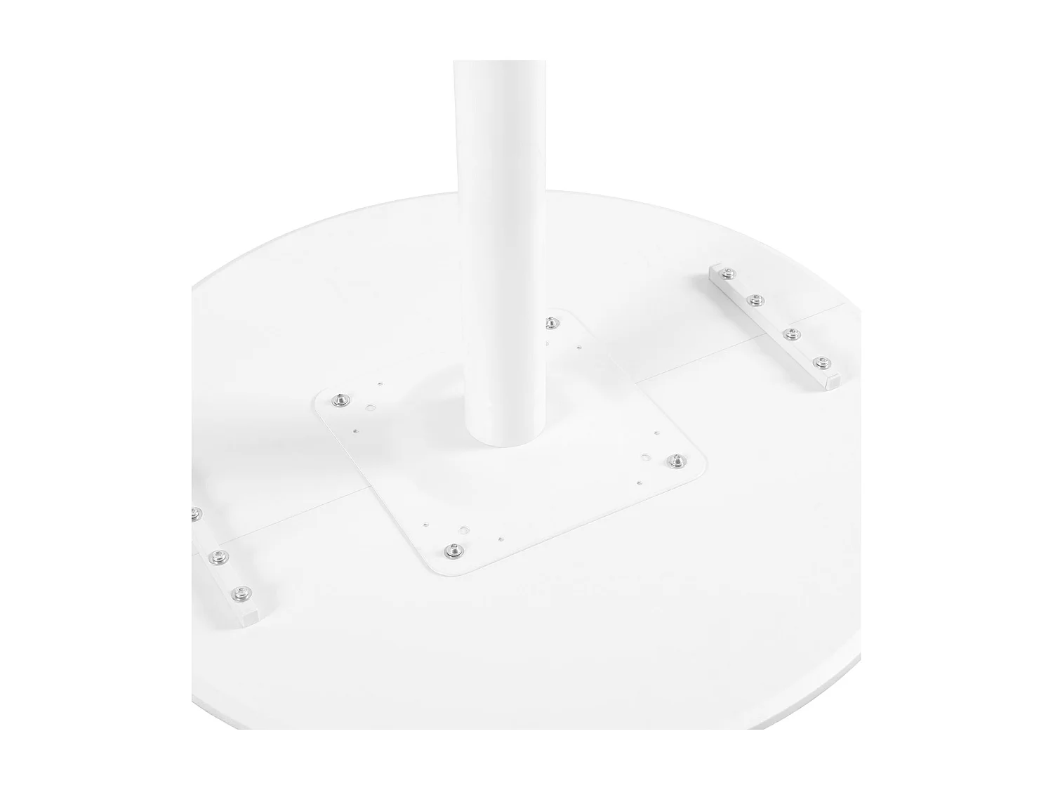 Table à Manger Ronde Moderne, Table Basse avec Plateau Marbré Blanc, Pour Cuisine, Salon, Café Simple avec Plateau marbré-Blanc