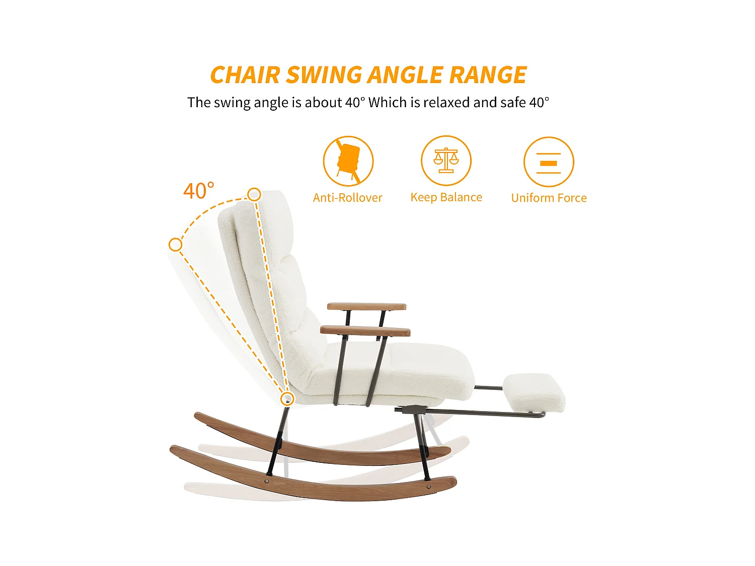 Fauteuil à bascule confortable,,fauteuil à bascule,fauteuil de salon