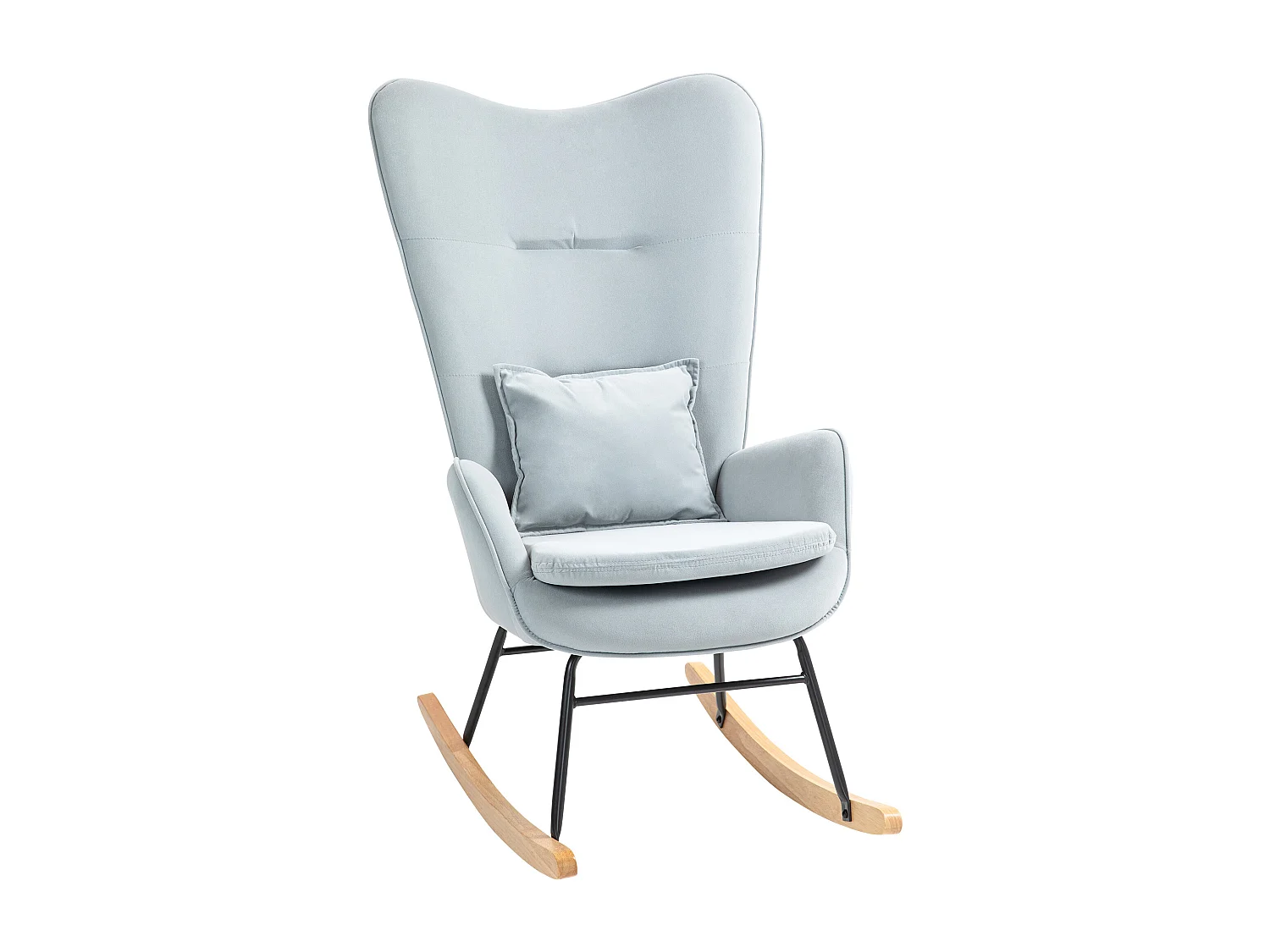 Fauteuil à bascule avec accoudoir,fauteuil d'allaitement aspect velours