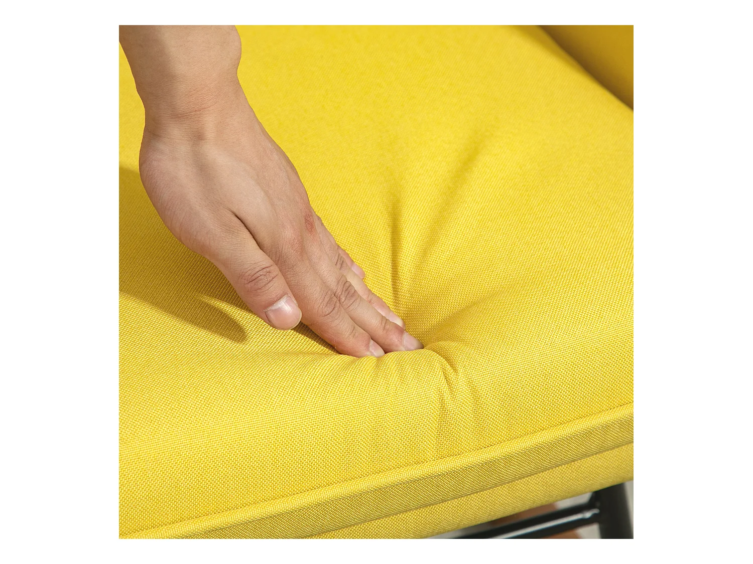 Fauteuil à bascule avec tabouret,fauteuil relax avec accoudoirs,aspect lin