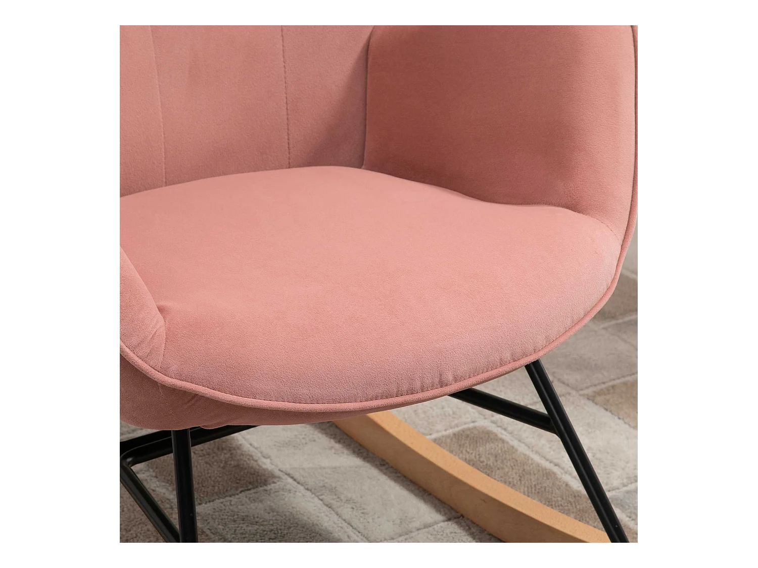 Fauteuil à bascule d'allaitement pour la chambre ou le salon,structure en acier