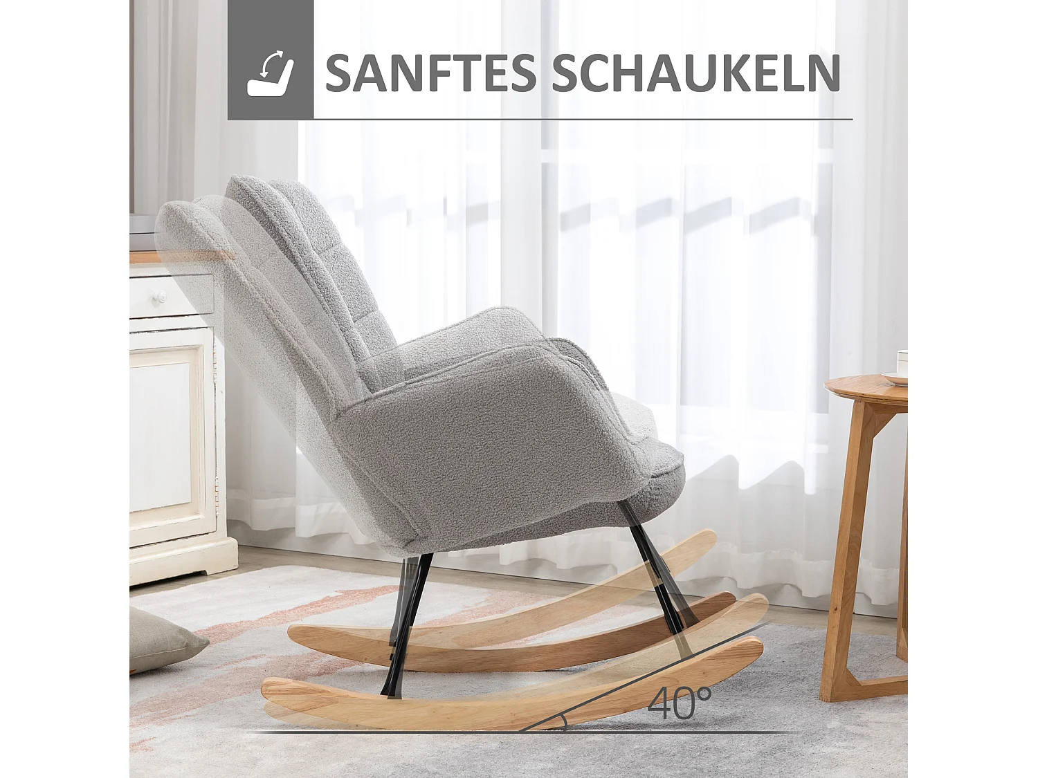 Fauteuil à bascule,fauteuil d'appoint,fauteuil de salon,fauteuil relax