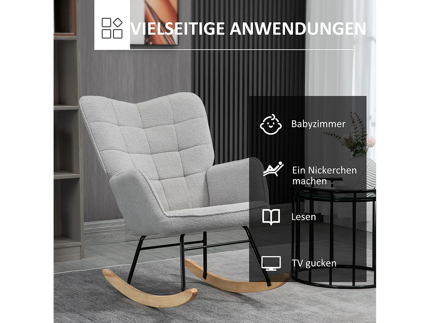 Fauteuil à bascule,fauteuil d'appoint,fauteuil de salon,fauteuil relax