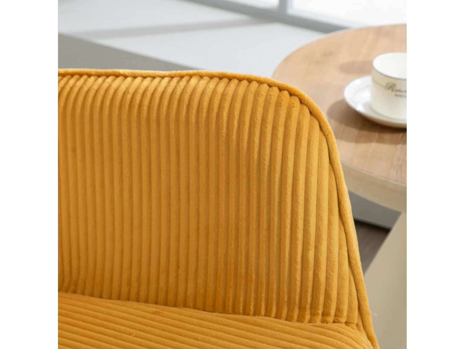 Fauteuil à bascule aspect polaire berbère,accoudoirs,patins en bois,fauteuil relax,jaune