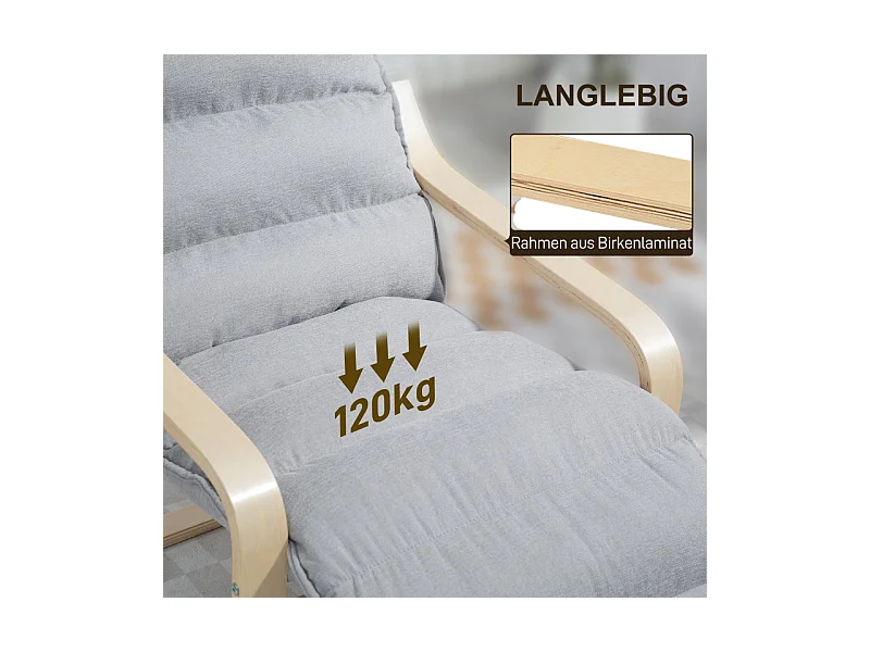 Fauteuil long, aspect velours,fauteuil à bascule avec accoudoirs,fauteuil relax