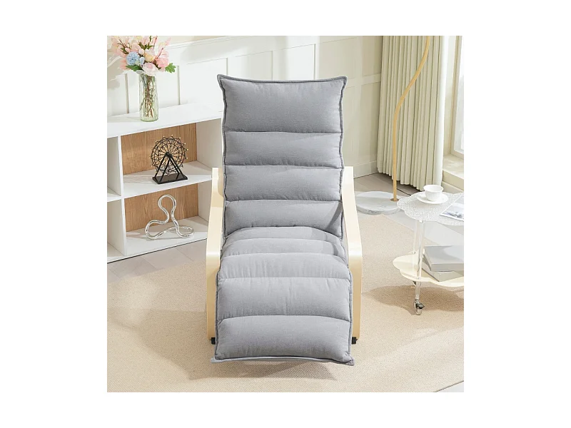 Loungesessel, Samtoptik, Schaukelstuhl mit Armlehnen, Relaxsessel