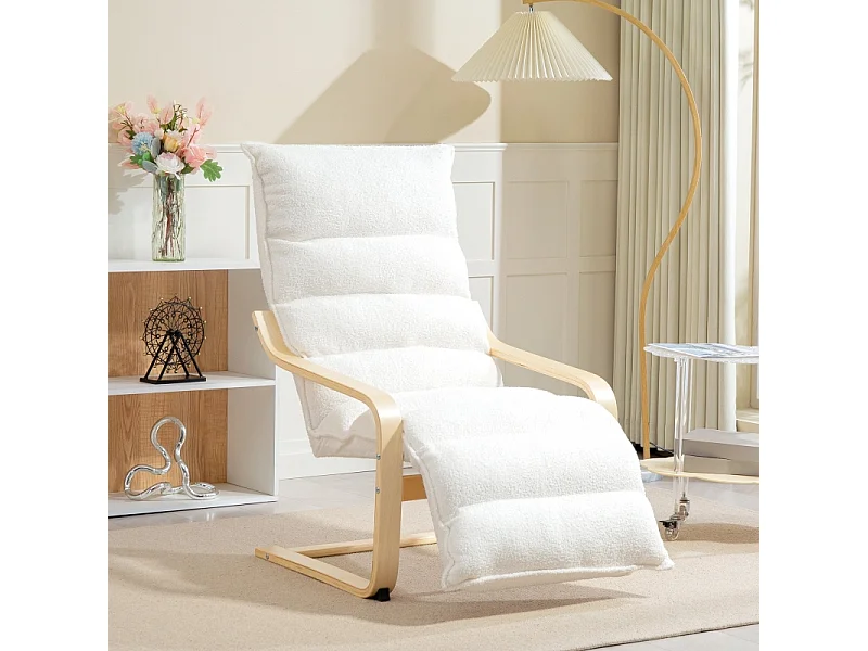 Fauteuil long,polaire sherpa,pour salon,fauteuil à bascule avec accoudoirs,fauteuil relax