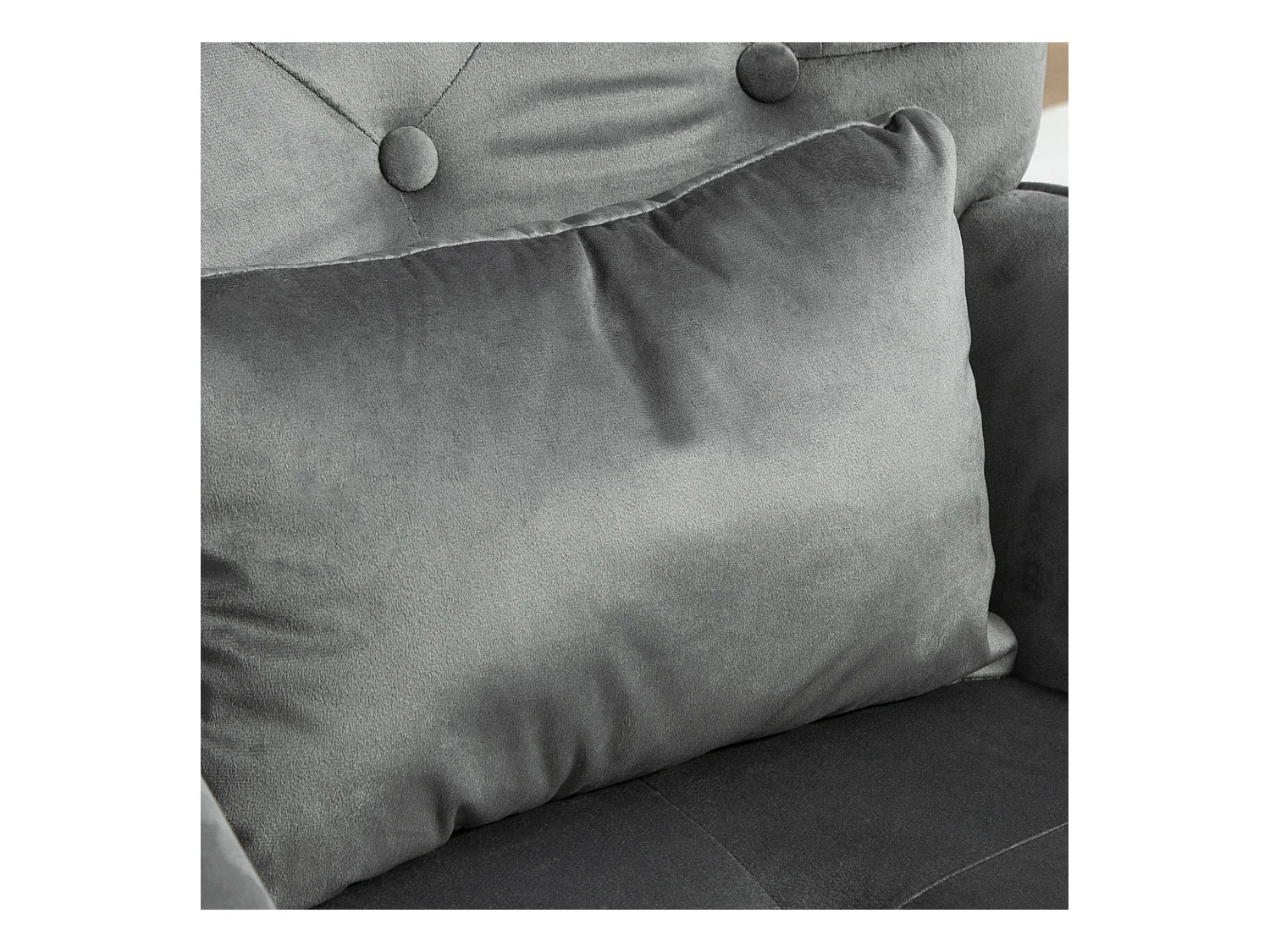 Schaukelstuhl mit Hocker, Relaxsessel mit Kissen, Samtoptik
