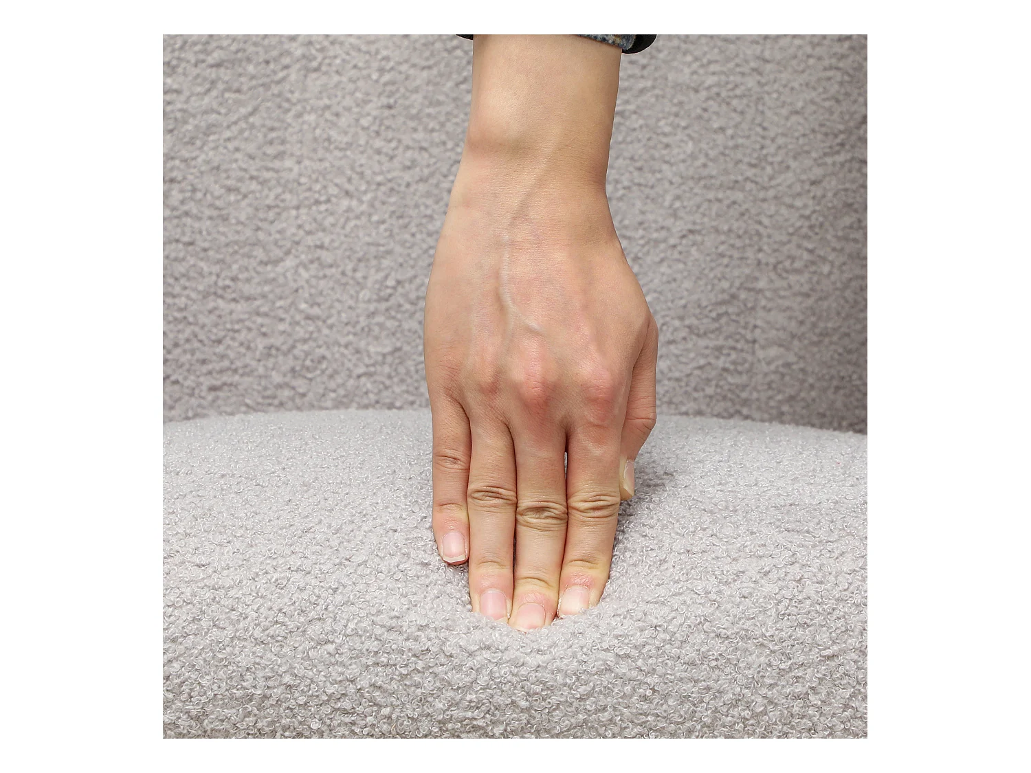 Fauteuil à bascule avec accoudoirs,aspect velours Teddy,fauteuil inclinable