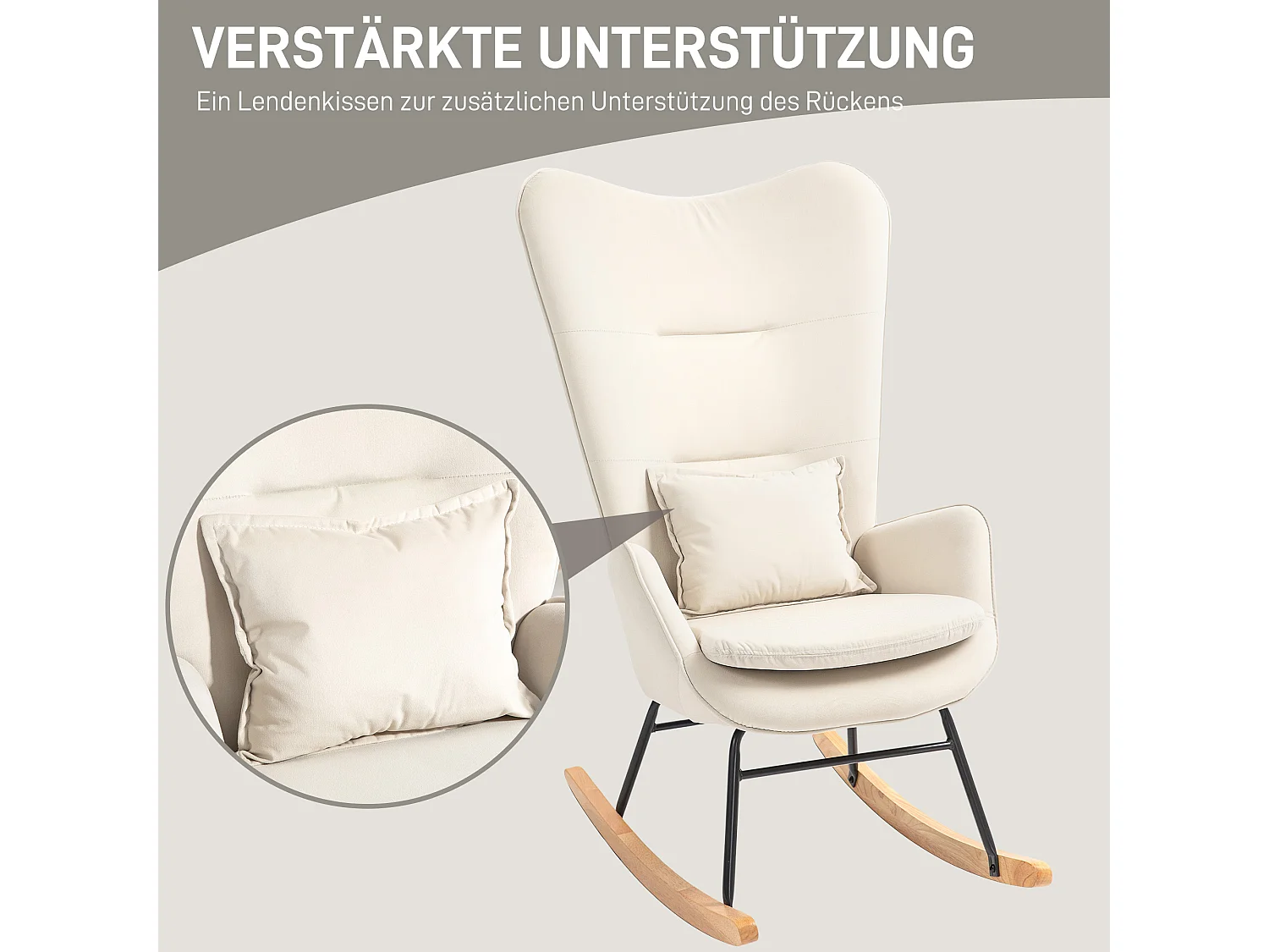 Fauteuil à bascule,balancelle,fauteuil,fauteuil d'allaitement aspect velours