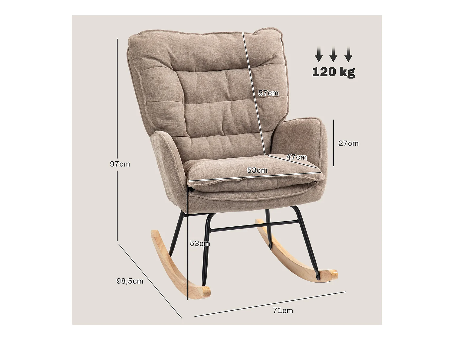 Fauteuil à bascule,balancelle,fauteuil avec accoudoirs,fauteuil d'allaitement