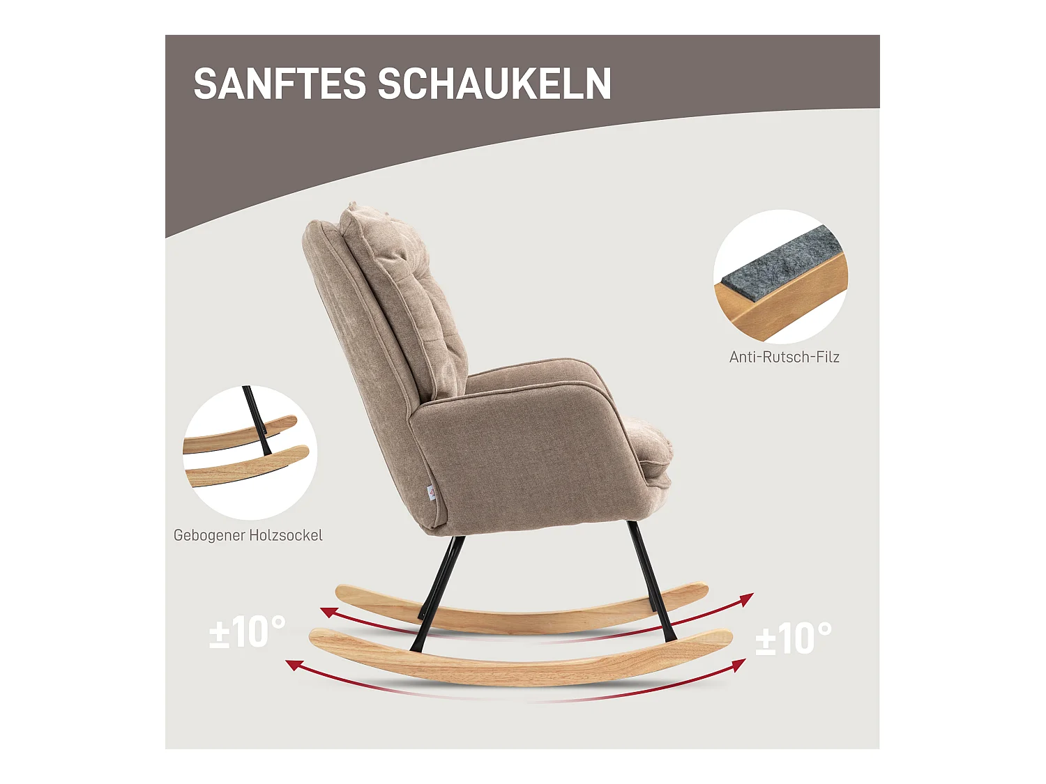 Fauteuil à bascule,balancelle,fauteuil avec accoudoirs,fauteuil d'allaitement