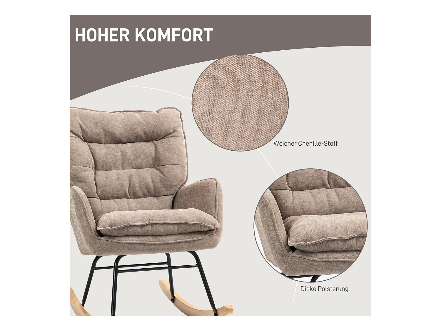 Fauteuil à bascule,balancelle,fauteuil avec accoudoirs,fauteuil d'allaitement