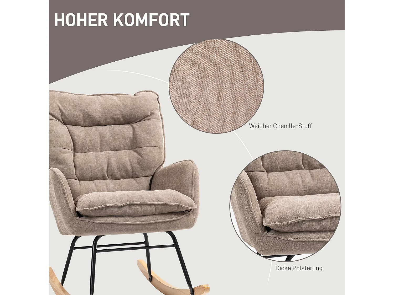 Fauteuil à bascule,balancelle,fauteuil avec accoudoirs,fauteuil d'allaitement