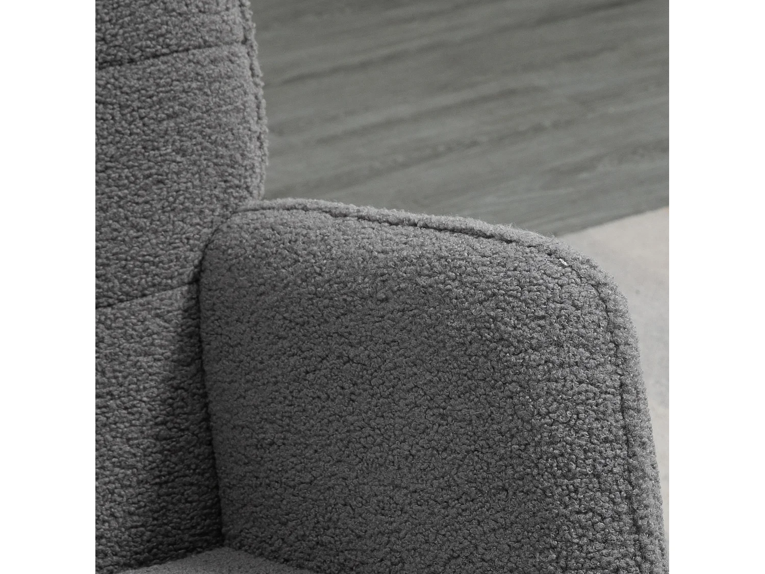 Fauteuil à bascule,fauteuil à bascule aspect polaire berbère,accoudoirs,fauteuil rembourré